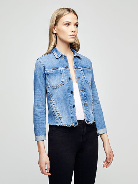 Janelle Slim Raw Chaqueta