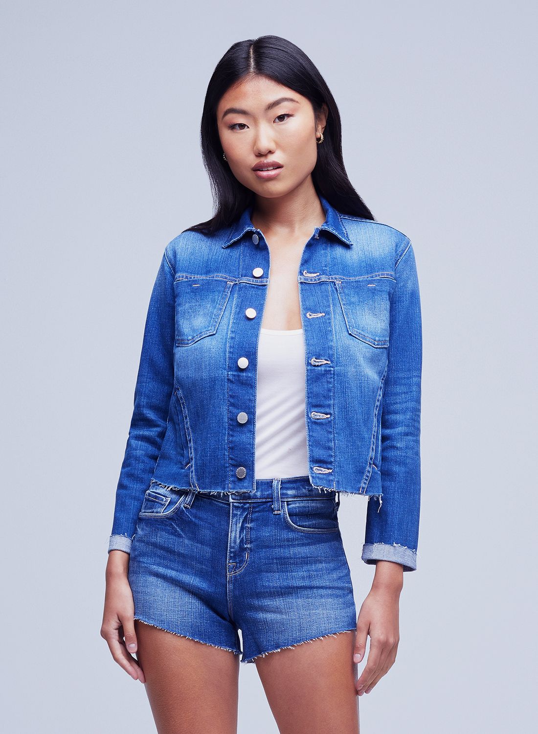 Janelle Slim Raw Chaqueta