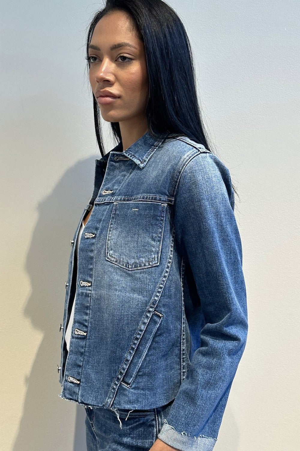 Janelle Slim Raw Jacket
