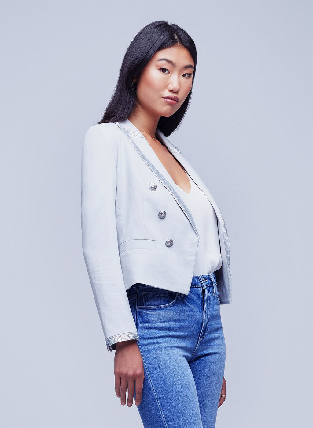 Brooke Double-Breasted Crop Blazer