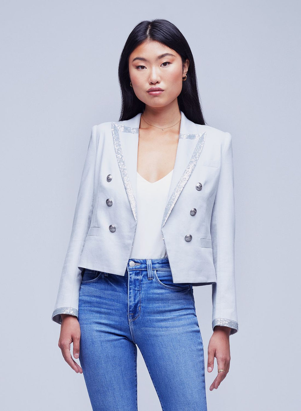 Brooke Double-Breasted Crop Blazer