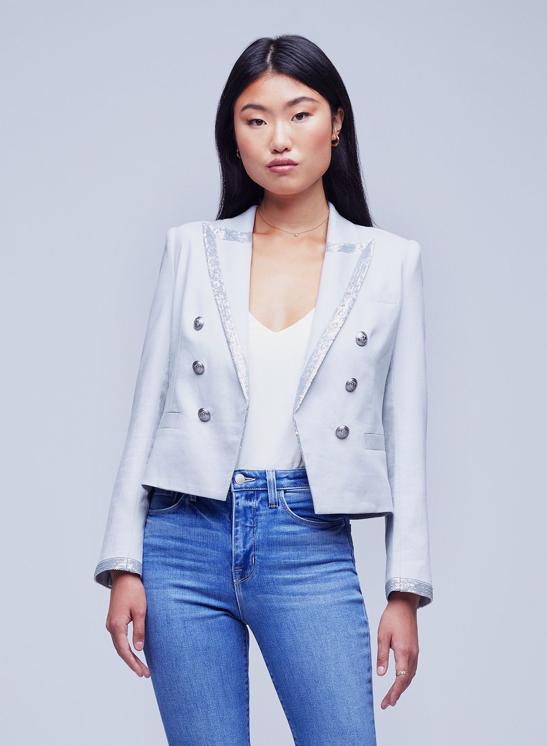 Brooke Double-Breasted Crop Blazer