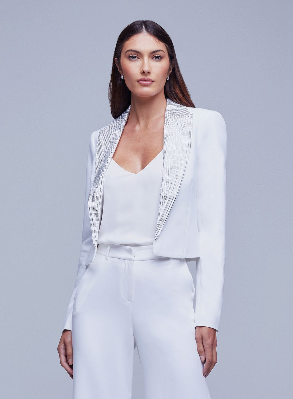Blazer Jen Crop con Pedrería