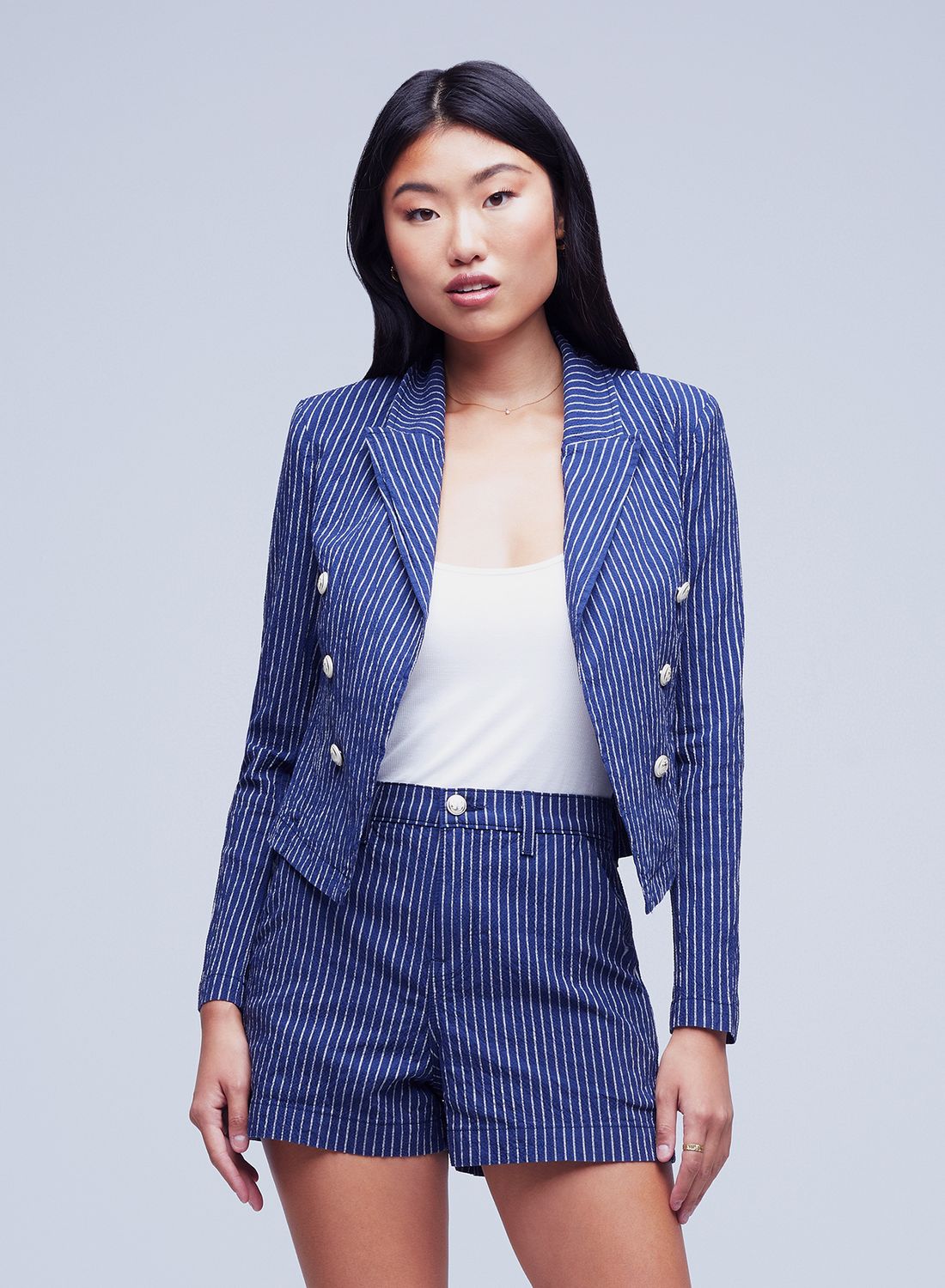 Wayne Cropped Double-Breasted Jacket
