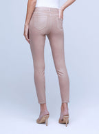 Margot Skinny de tiro alto con costuras mixtas