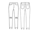 High Line skinny de tiro alto