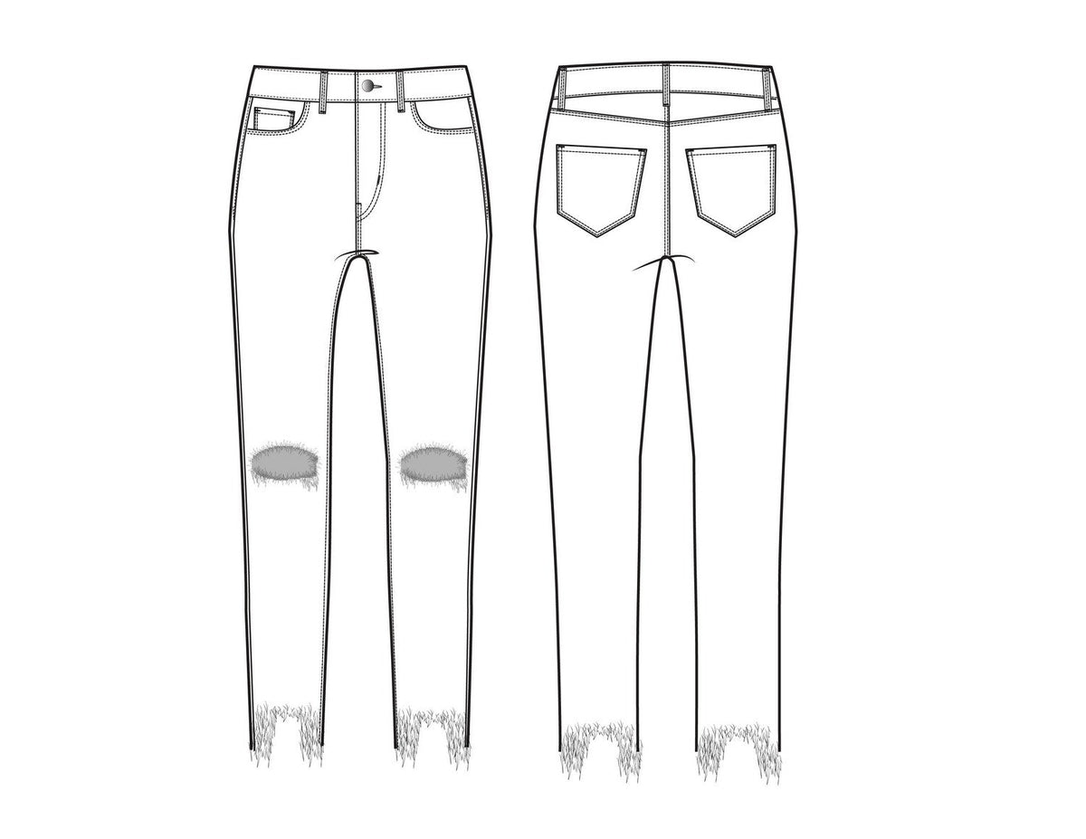 High Line skinny de tiro alto