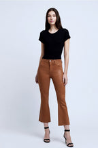 Kendra de tiro alto cropped acampanado
