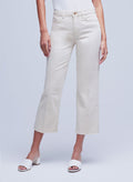 Jeans cropped a gamba larga a vita alta Wanda Mx St