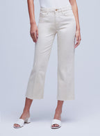 Jeans cropped a gamba larga a vita alta Wanda Mx St