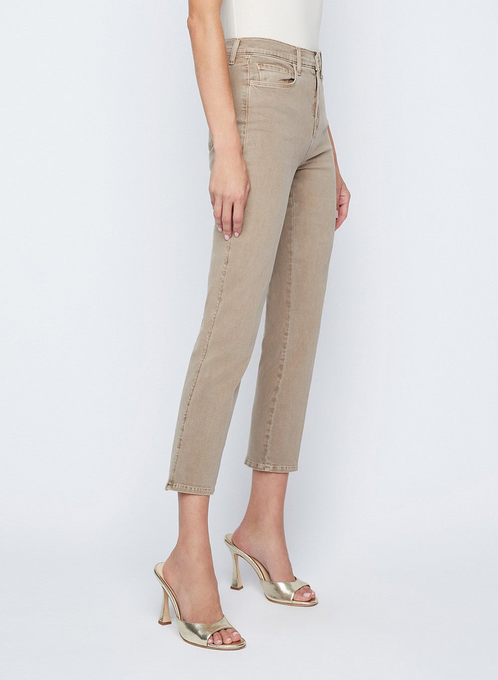Pantaloni a sigaretta cropped a vita alta Alexia
