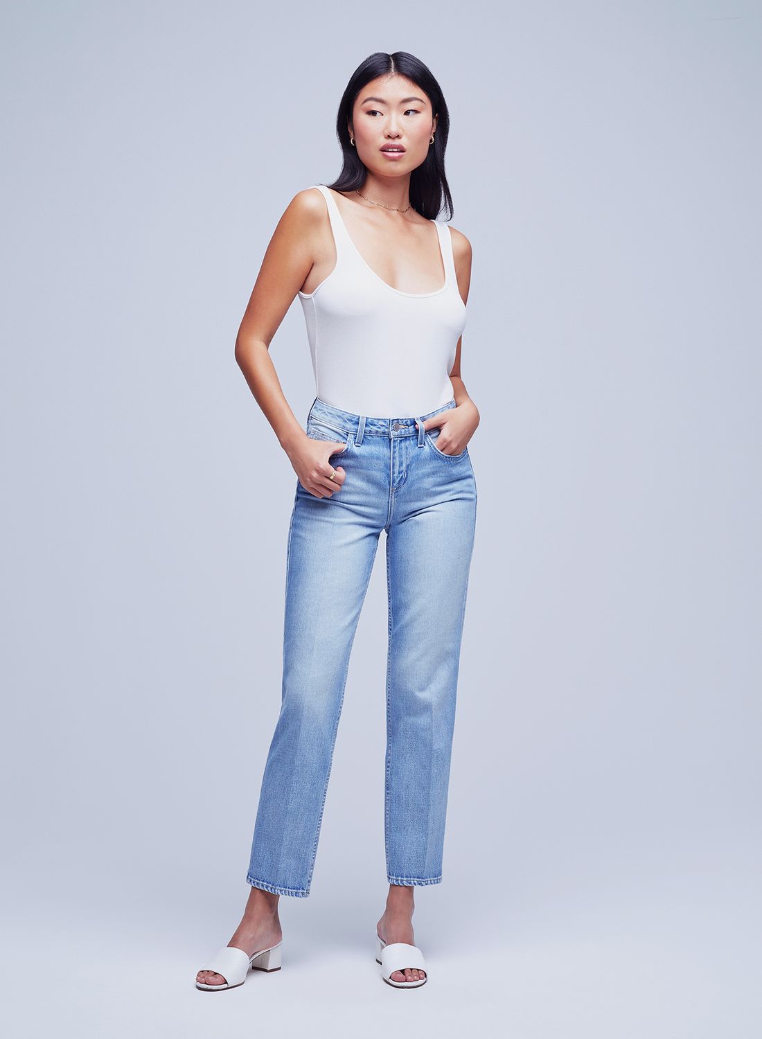 Marjorie Mid Rise Slouch Slim Straight