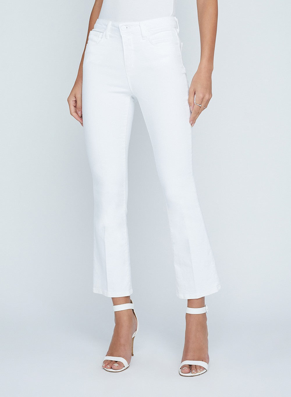 Jeans cropped micro boot a vita ultra alta Mira