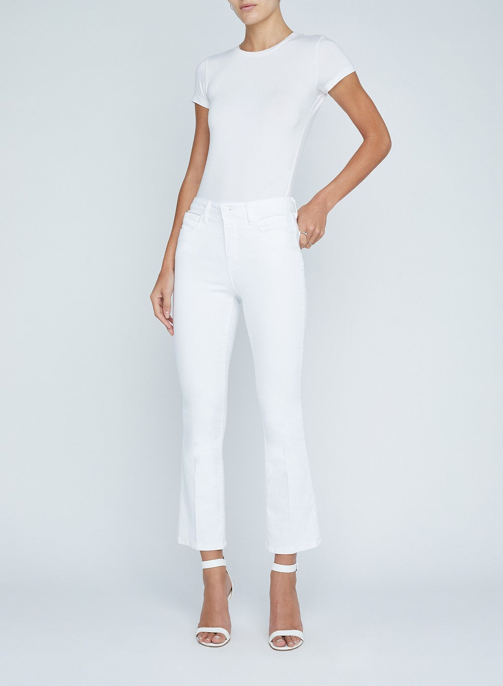Jeans cropped micro boot a vita ultra alta Mira