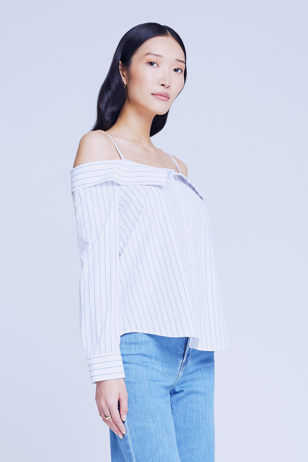 Larisa Off-Shoulder Foldover Blouse