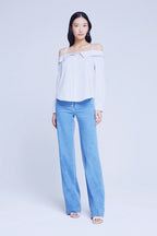 Larisa Off-Shoulder Foldover Blouse