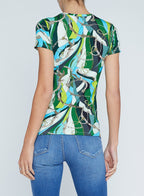 T-shirt girocollo a maniche corte con cintura swirl Ressi
