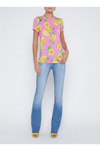 Ressi camiseta de cuello redondo de manga corta rosa