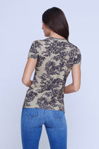 Ressi Camiseta de manga corta con cuello redondo Safari Scn