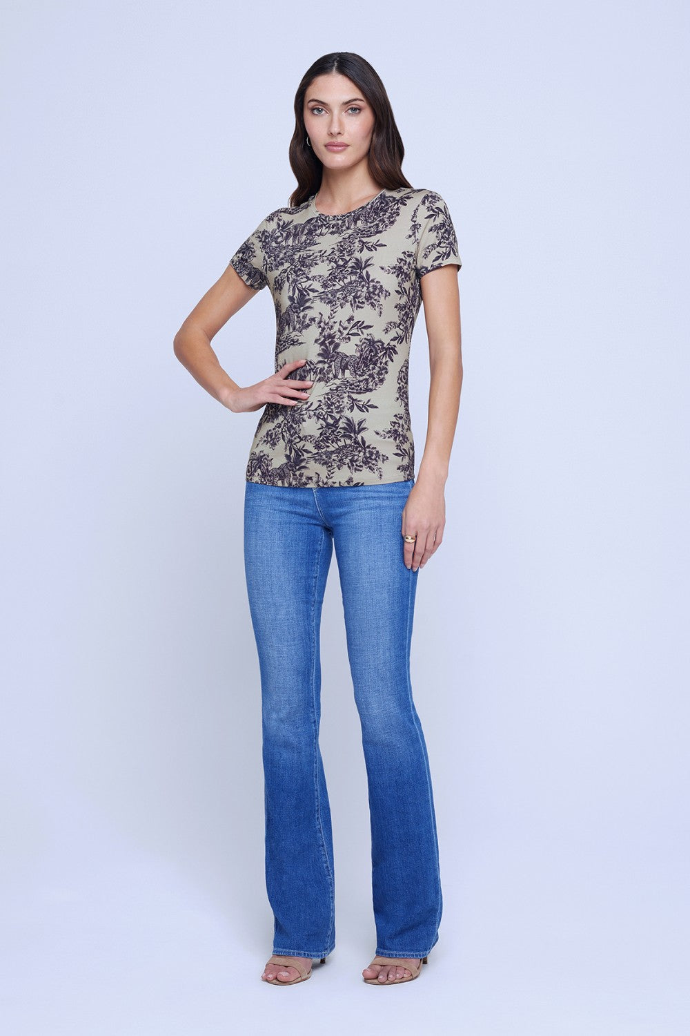 Ressi Camiseta de manga corta con cuello redondo Safari Scn