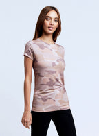 Ressi Ss Crew Pink Camo