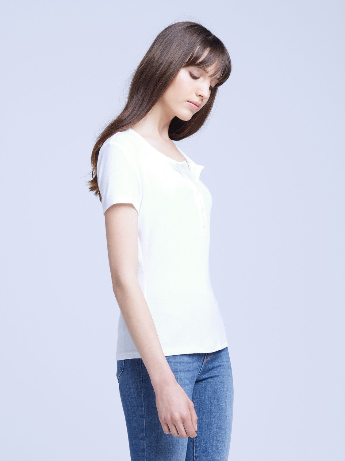 Violet Henley Tee