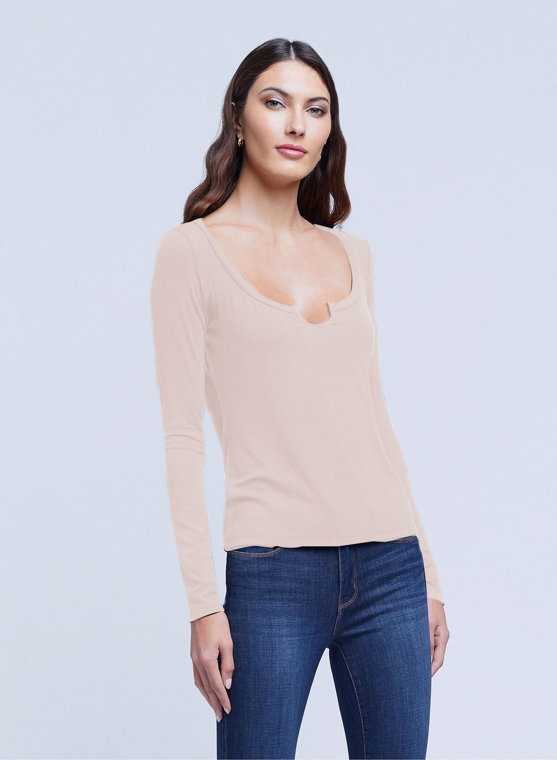 Dorothy Manga Larga Cuello con Muesca