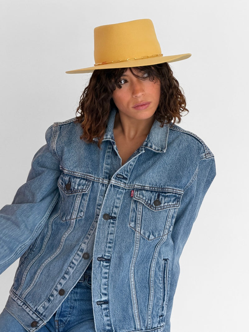 Chapeau Feutre Lais - Jaune Pale