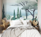Mural The Sea - Lagoon Blue