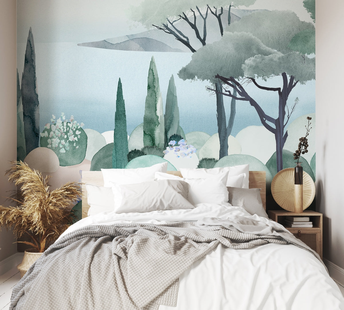 Mural The Sea - Lagoon Blue