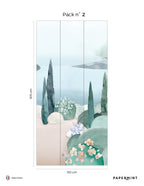 Mural The Sea - Lagoon Blue