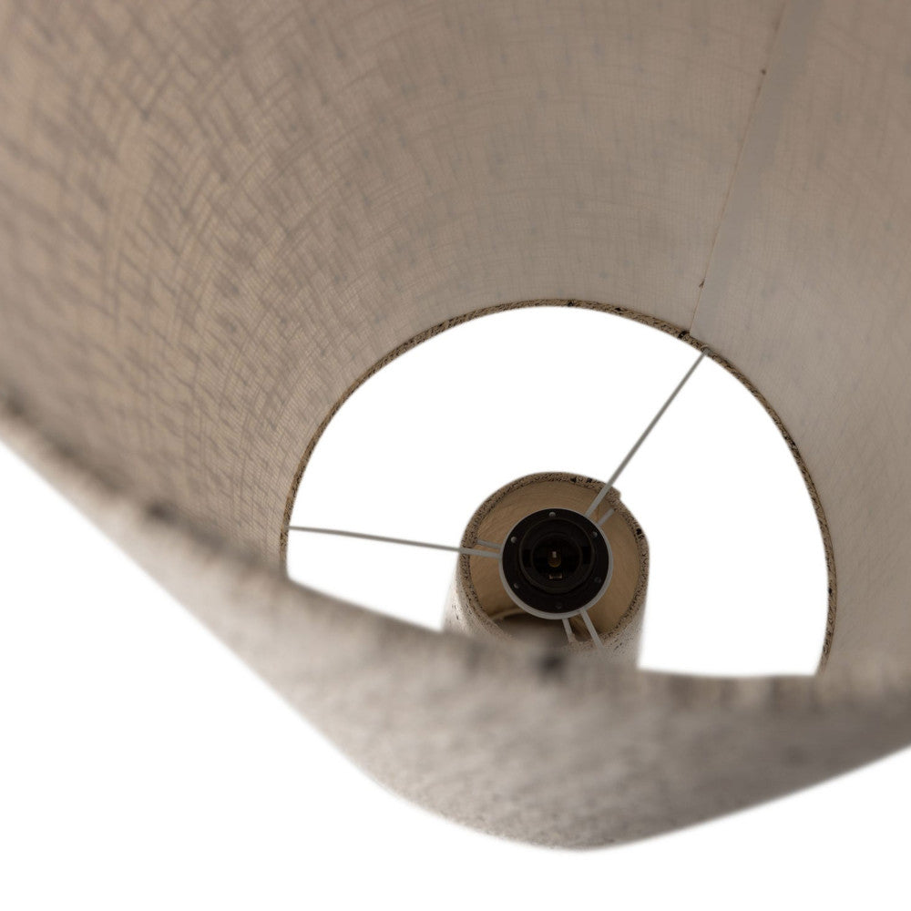 Loft - Lampadaire À Pois - Métal Et Tissu Bouclette - Beige