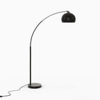 Dinard - Lampadaire Abat-Jour En Métal Noir