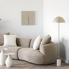 Sheffield - Floor Lamp - Marble And Metal - Beige