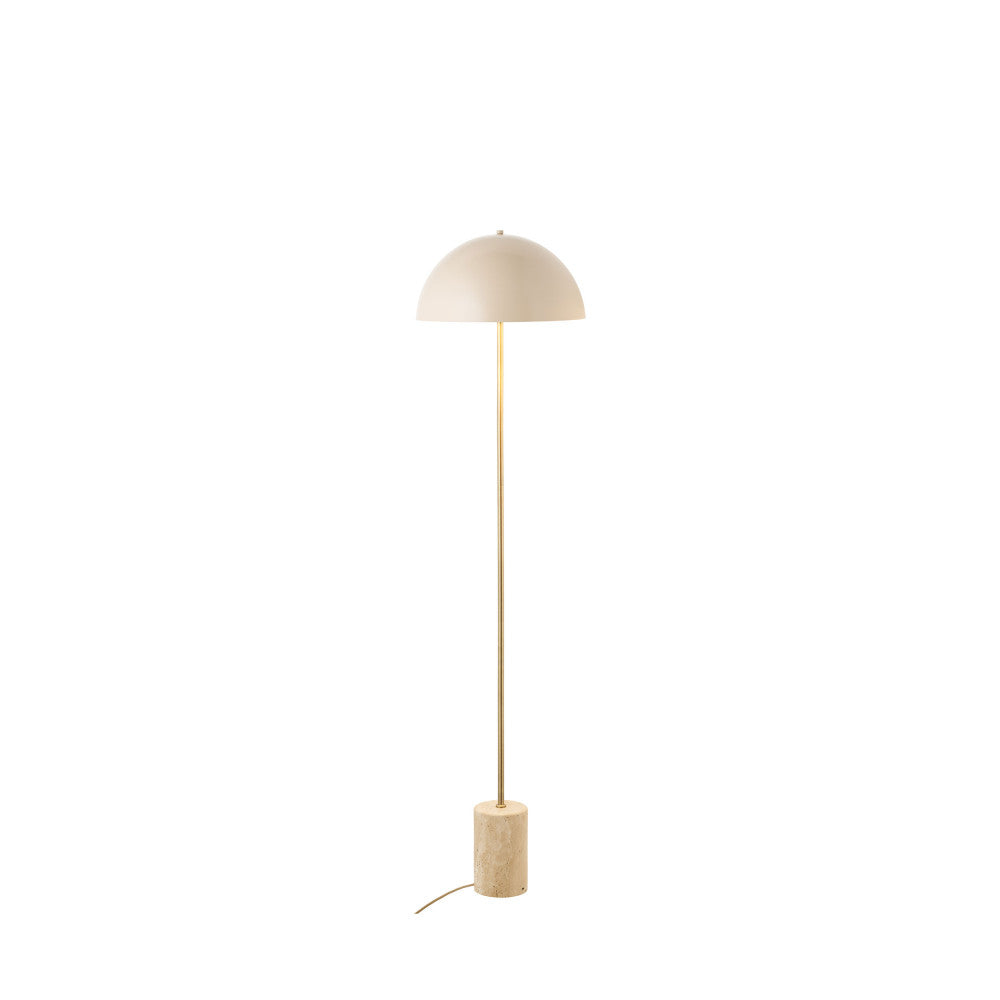 Sheffield - Floor Lamp - Marble And Metal - Beige