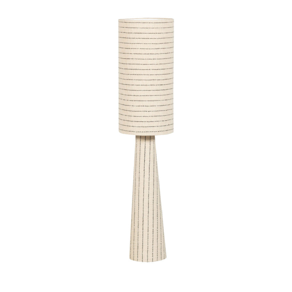 Loft - Striped Floor Lamp - Metal and Bouclé Fabric - Beige