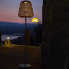 Boheme Tall - Solar Floor Lamp - Polyrattan - Brown