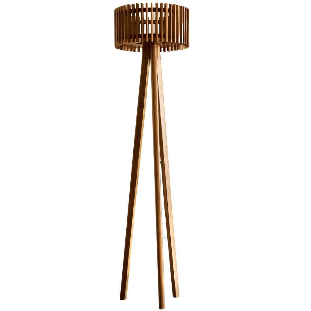 Eden - Lámpara de pie solar - Madera - Madera
