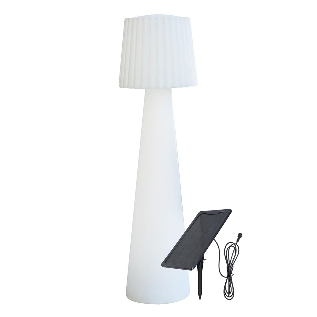 Lady - Lampadaire Solaire - Polyéthylène - Blanc