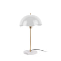 Waved Dome - Lámpara de mesa - Metal y mármol - Blanco