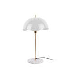 Waved Dome - Lámpara de mesa - Metal y mármol - Blanco