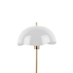 Waved Dome - Lámpara de mesa - Metal y mármol - Blanco