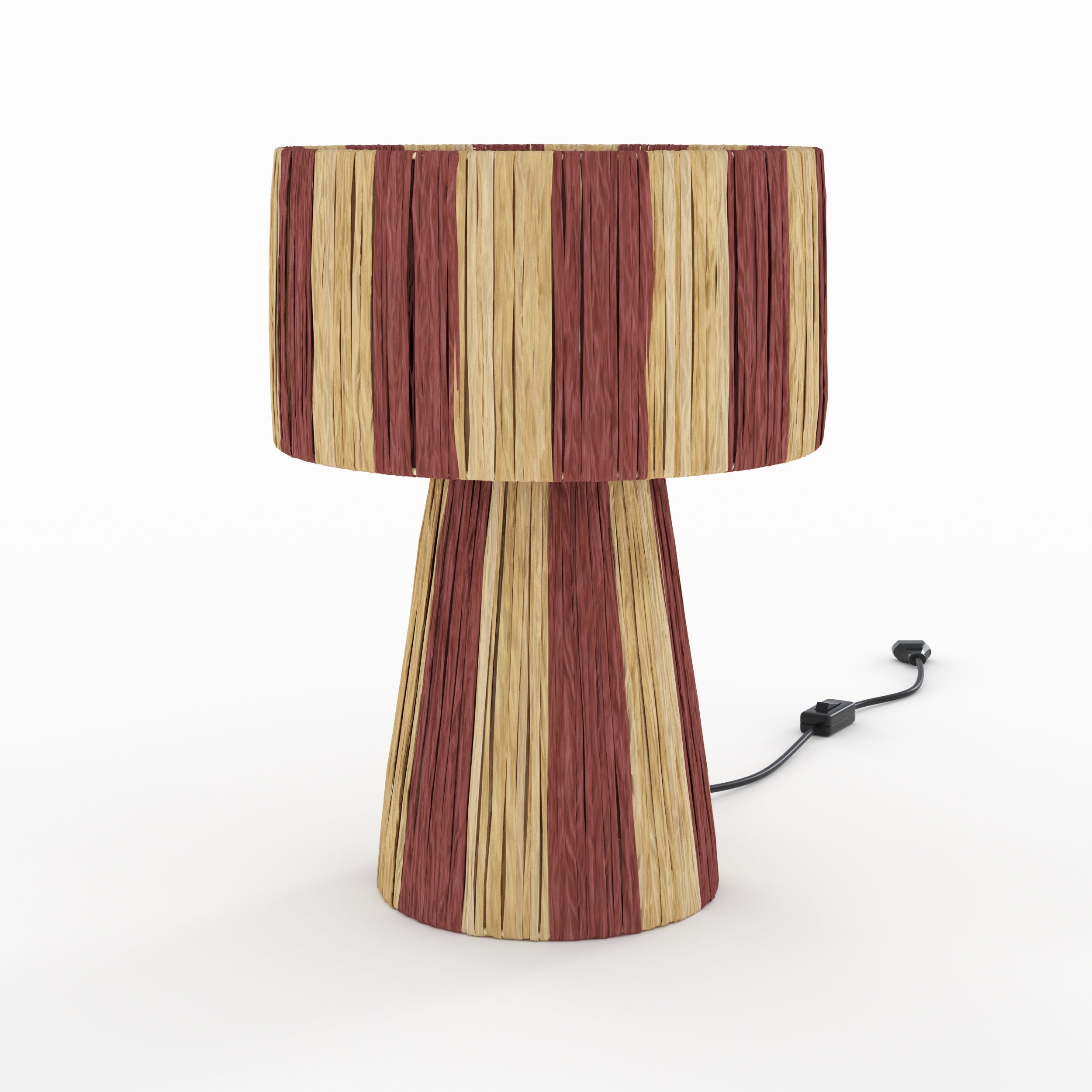 Soléa - Striped Terracotta Palm Leaf Lamp