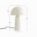 lampe champignon metal blanc joy