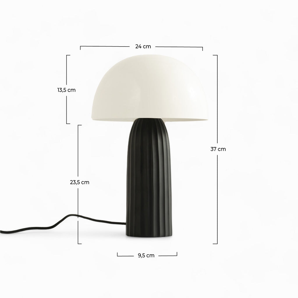 Joy - White and Black Metal Lamp