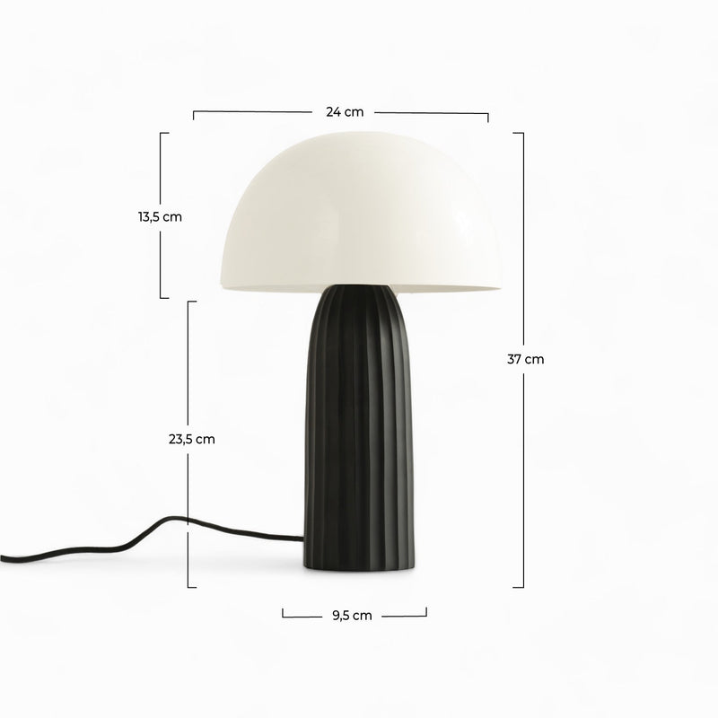Lampe Joy en métal blanche et noire