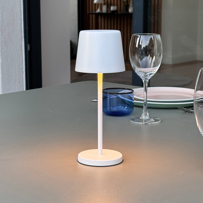 Lot De 6 Lampes De Table - Kelly Mini White + Plateau De Chargement