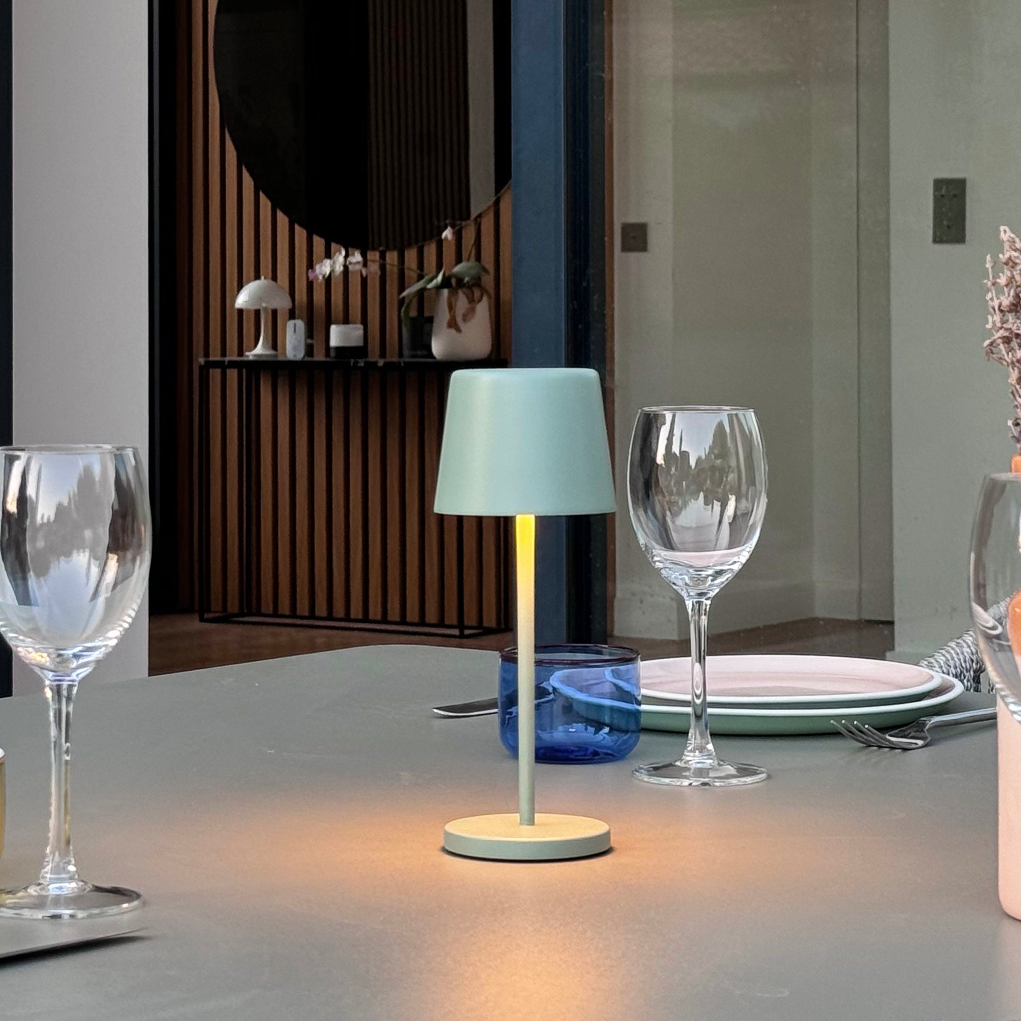 Kelly Mini - Lampe De Table Sans Fil - Acier - Vert