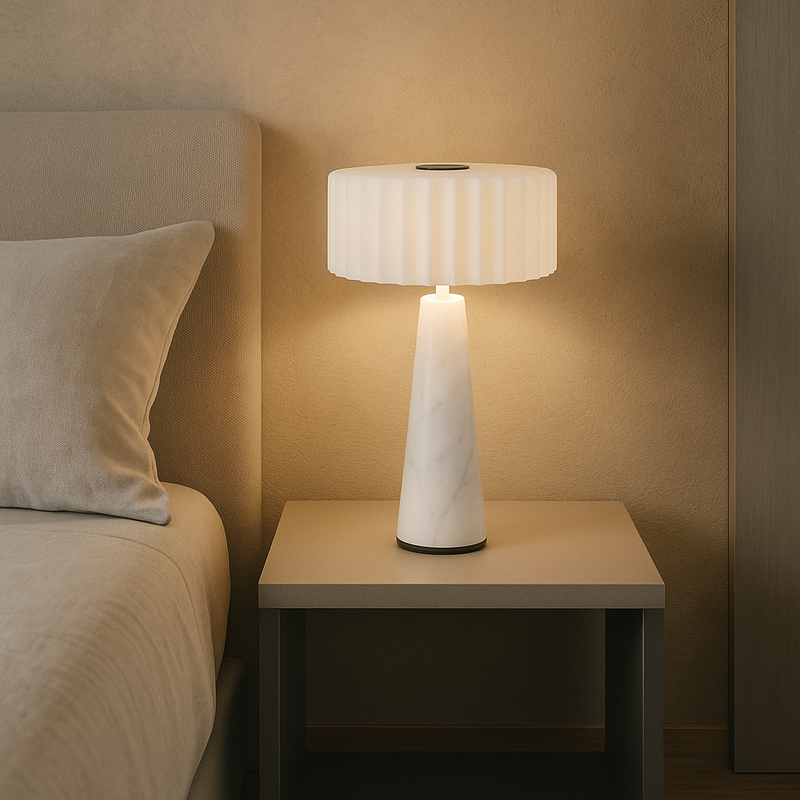 Lámpara de mesa inalámbrica - Blok White Marble