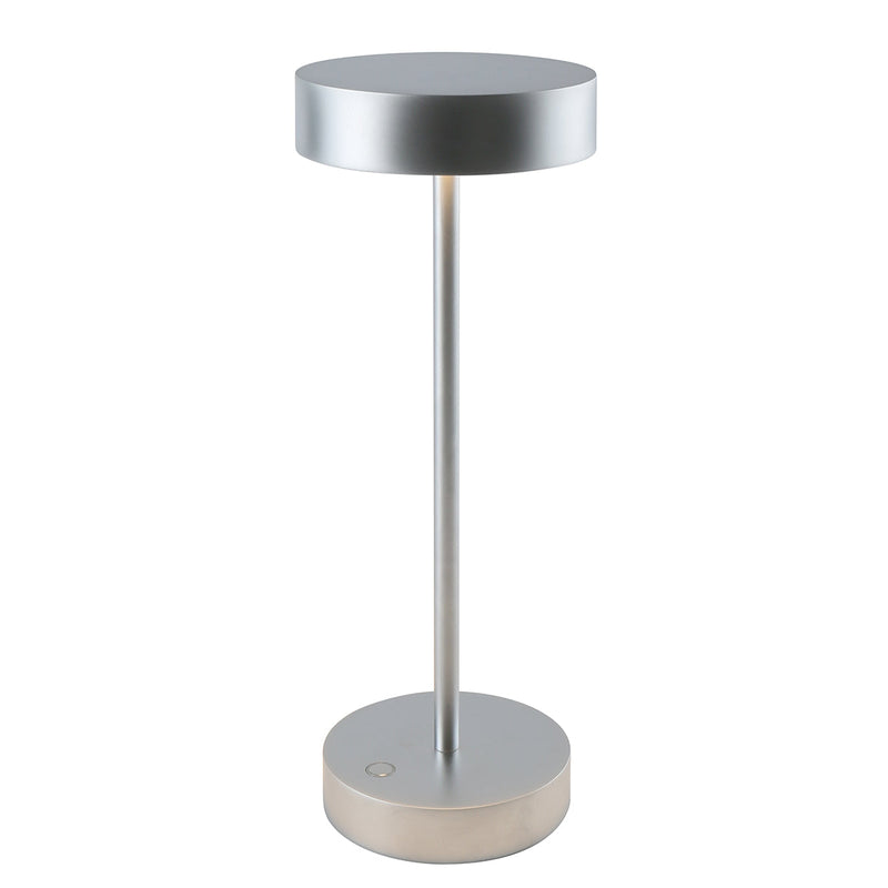 Cordless Table Lamp - Sandy Chrome